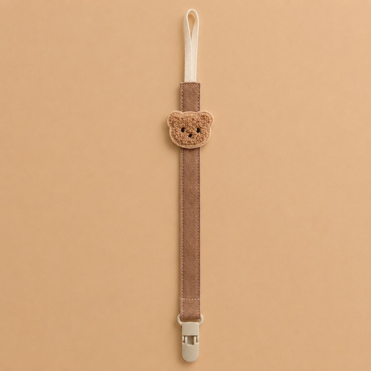 Attache-Sucette Ours en Coton pour Bébé Reborn