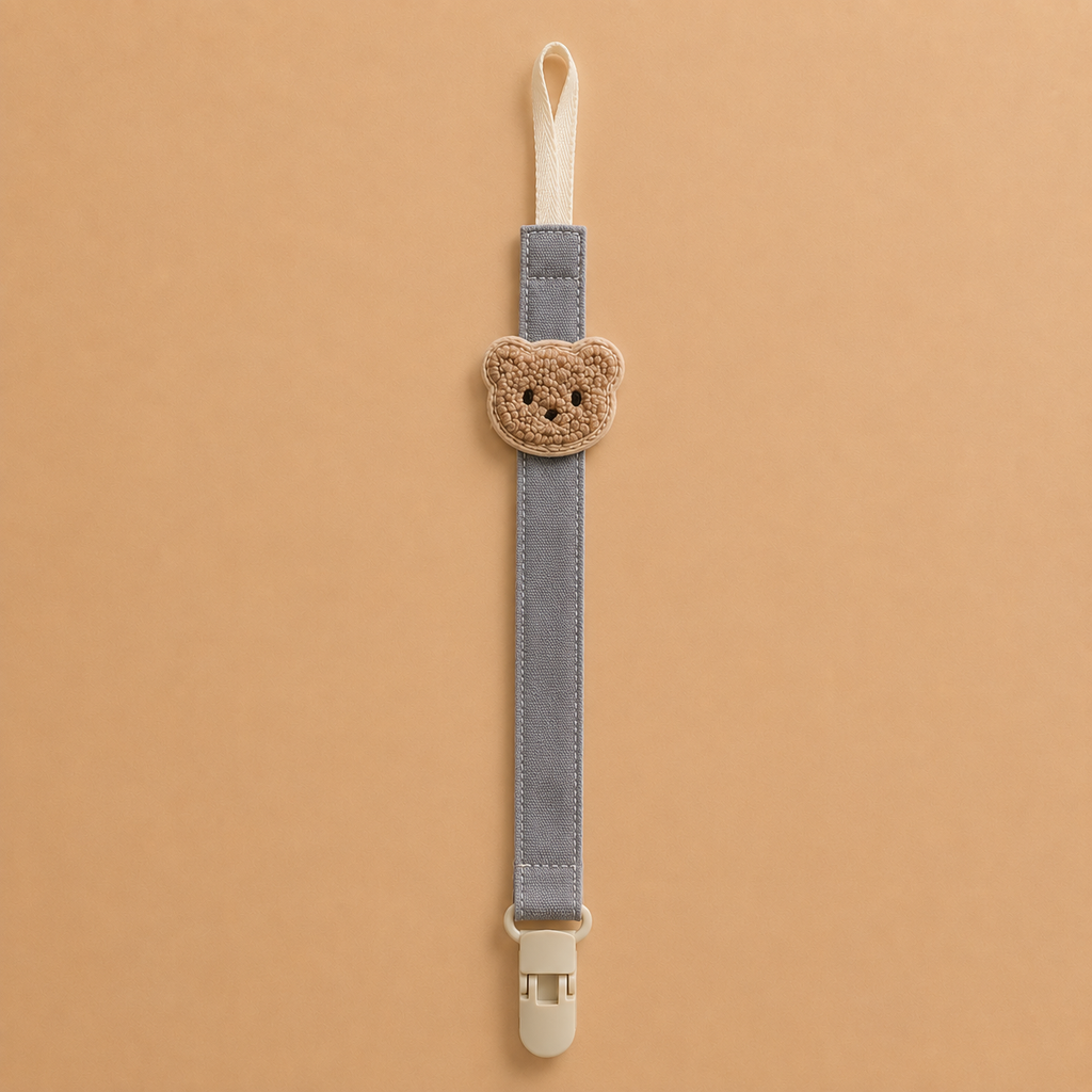 Attache-Sucette Ours en Coton pour Bébé Reborn