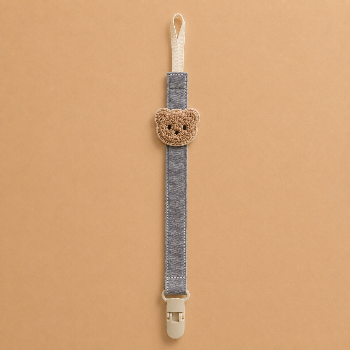 Attache-Sucette Ours en Coton pour Bébé Reborn