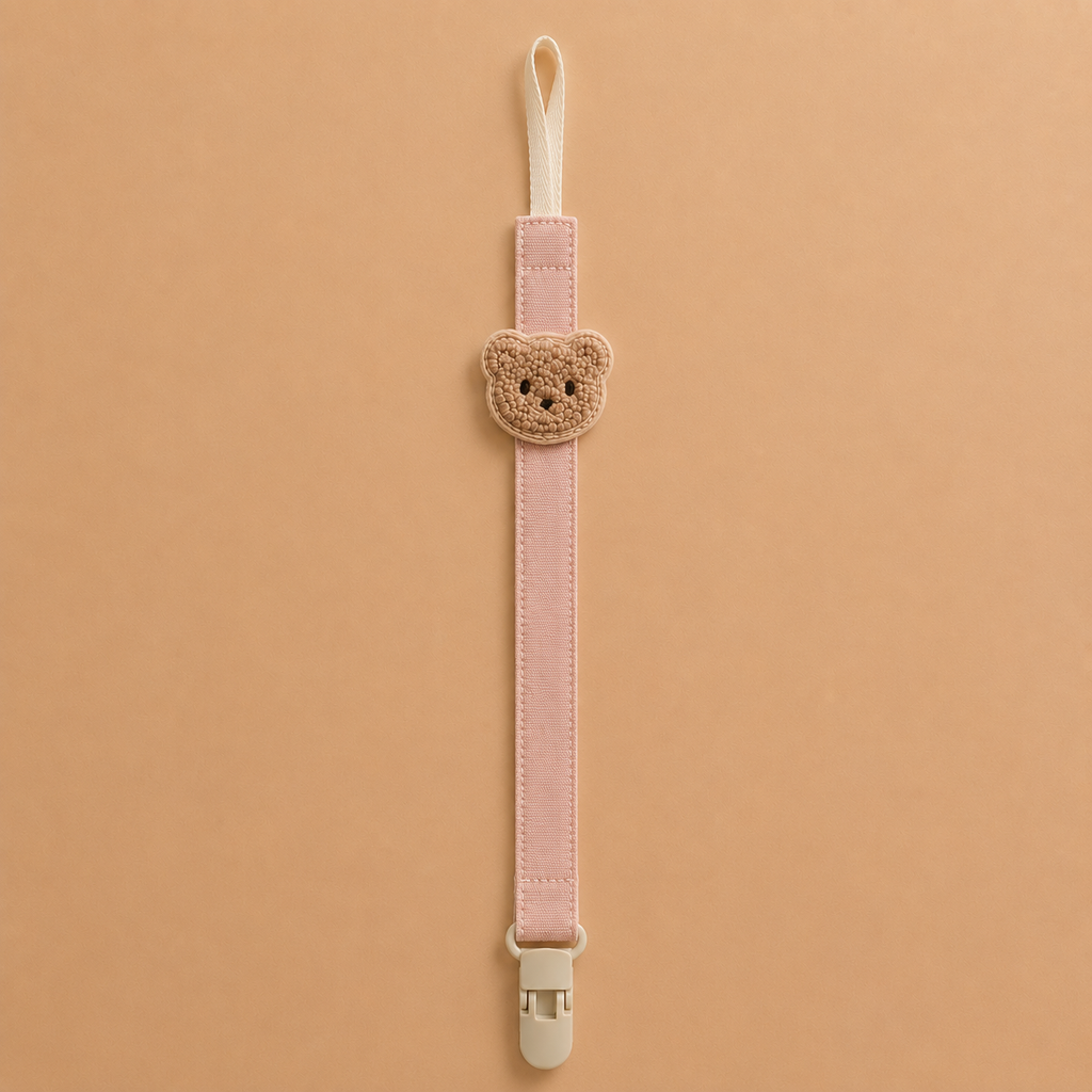 Attache-Sucette Ours en Coton pour Bébé Reborn