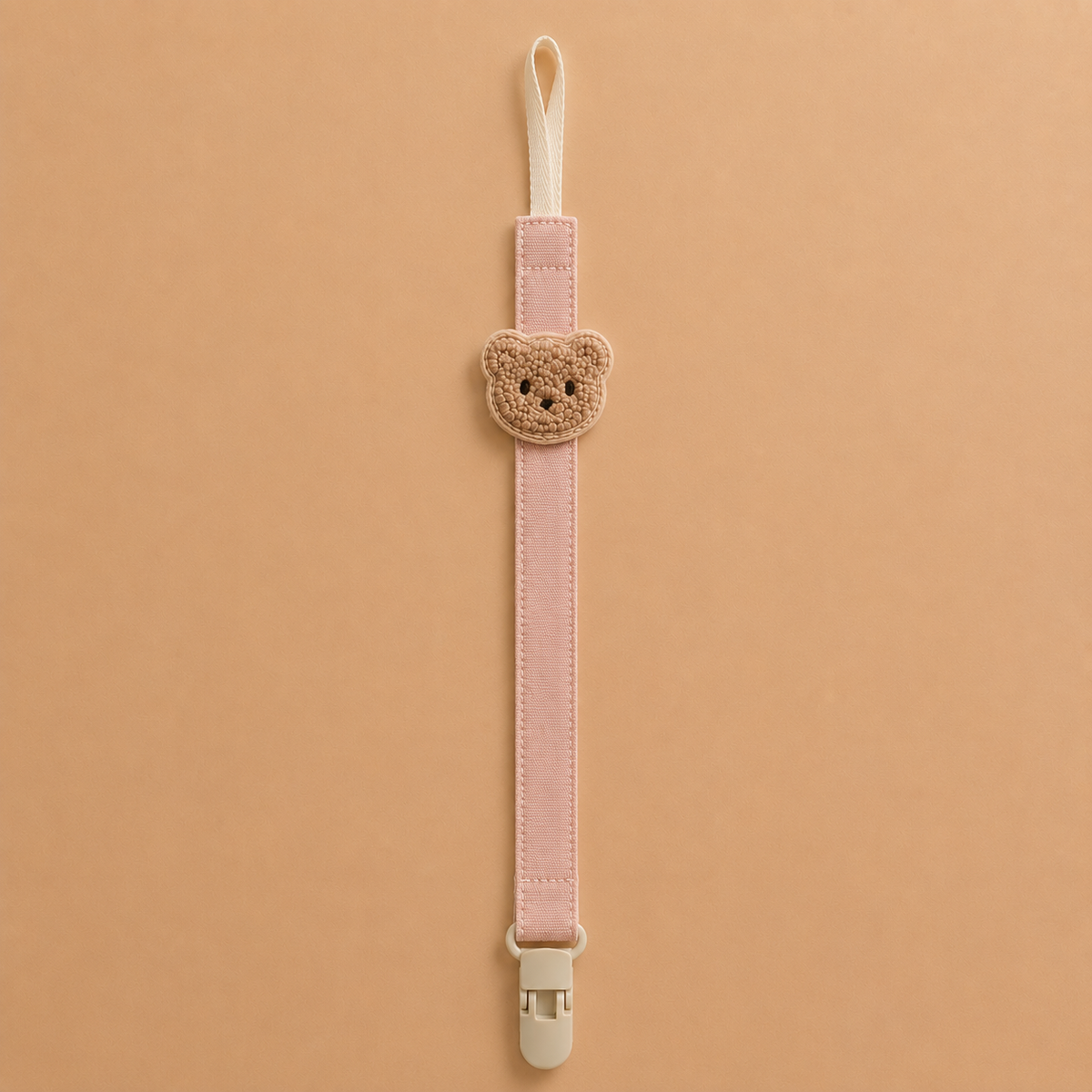 Attache-Sucette Ours en Coton pour Bébé Reborn