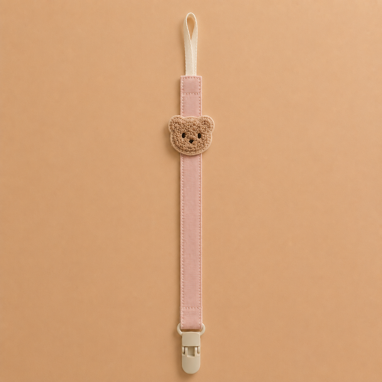 Attache-Sucette Ours en Coton pour Bébé Reborn