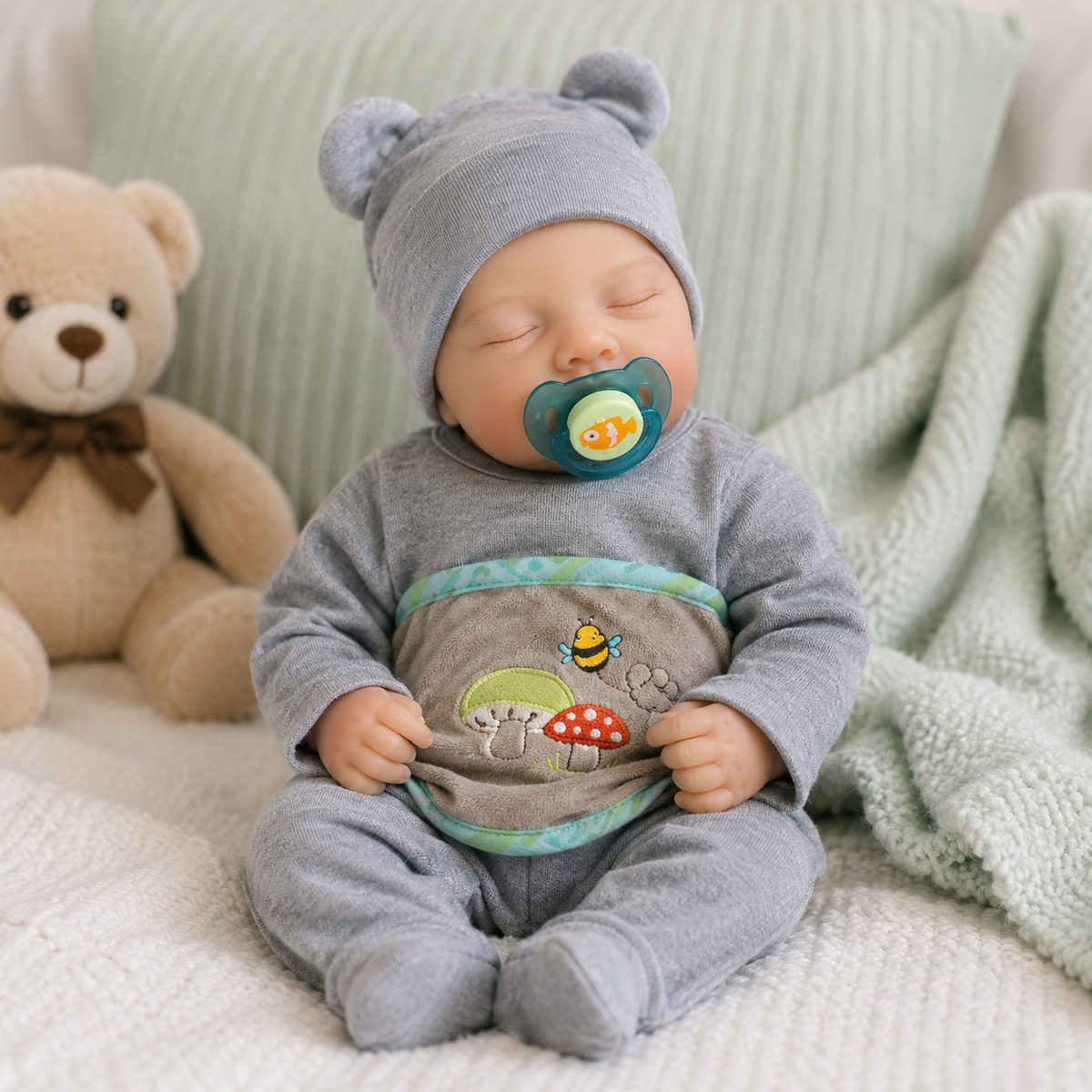 Bébé Reborn Garçon 43-46 cm Réaliste en Vinyle – Bastien