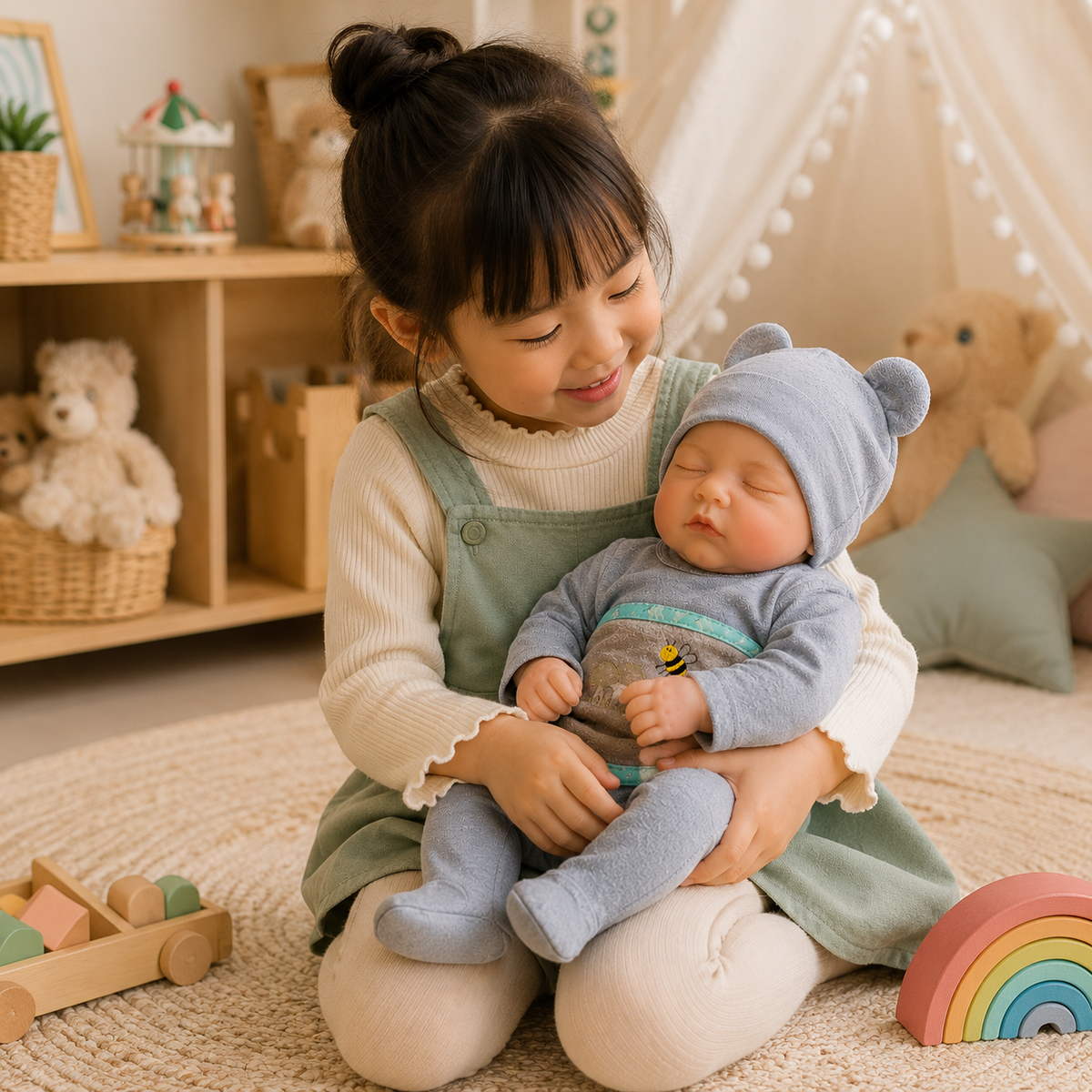 Bébé Reborn Garçon 43-46 cm Réaliste en Vinyle – Bastien