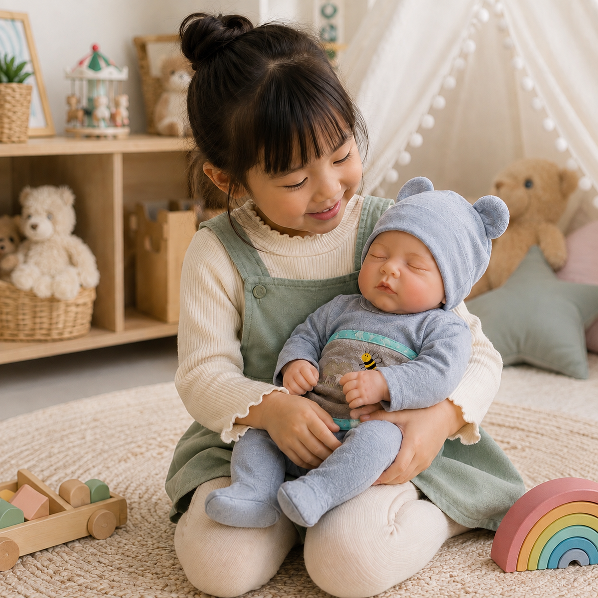 Bébé Reborn Garçon 43-46 cm Réaliste en Vinyle – Bastien