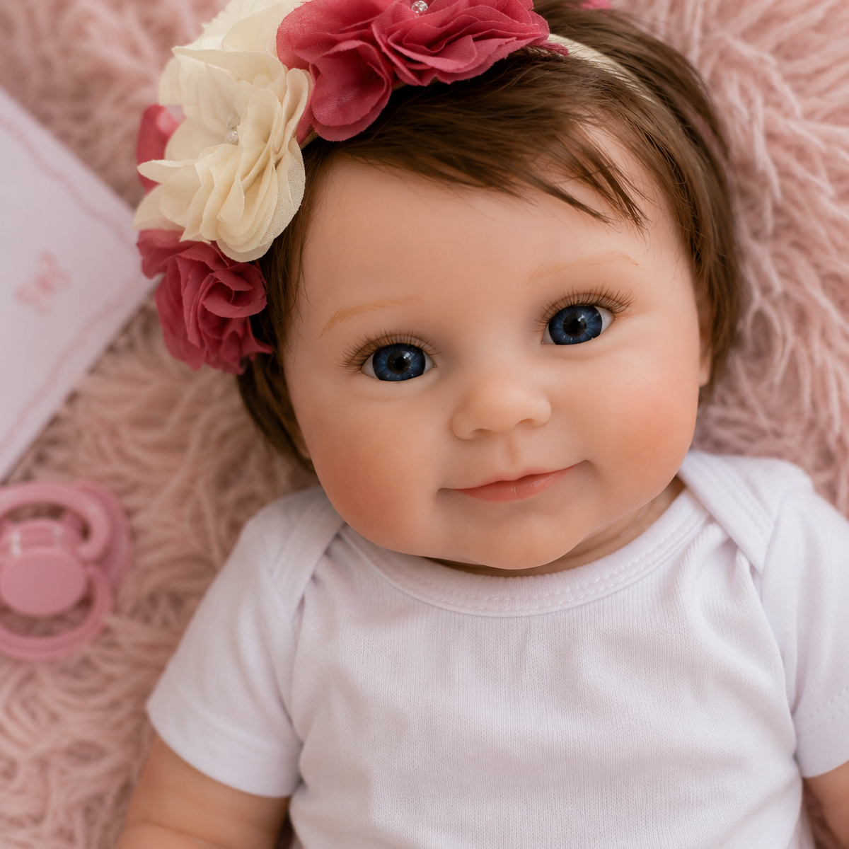 Bébé Reborn Fille 50 cm Réaliste en Vinyle - Emma