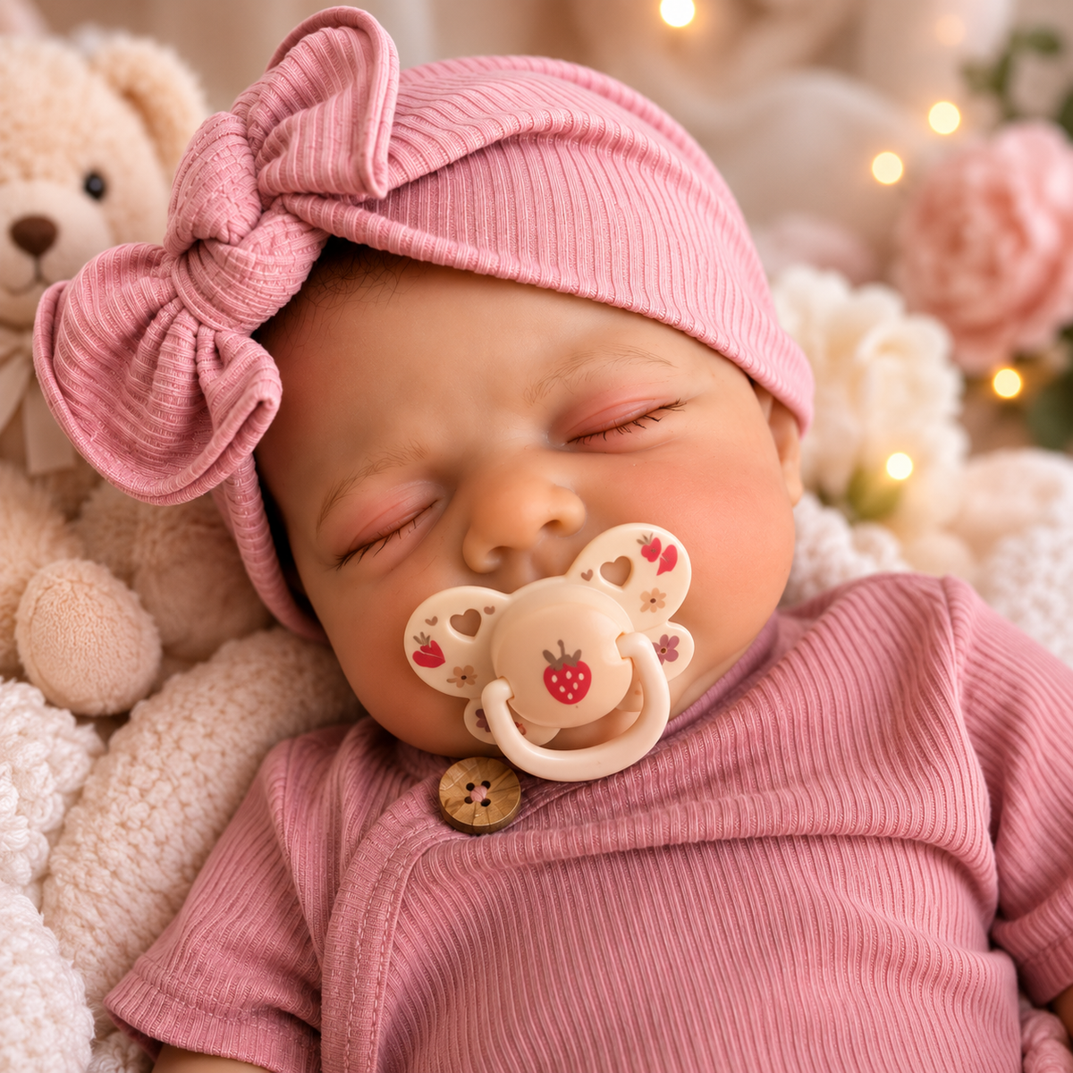 Bébé Reborn Fille 49 cm Réaliste en Vinyle – Emy