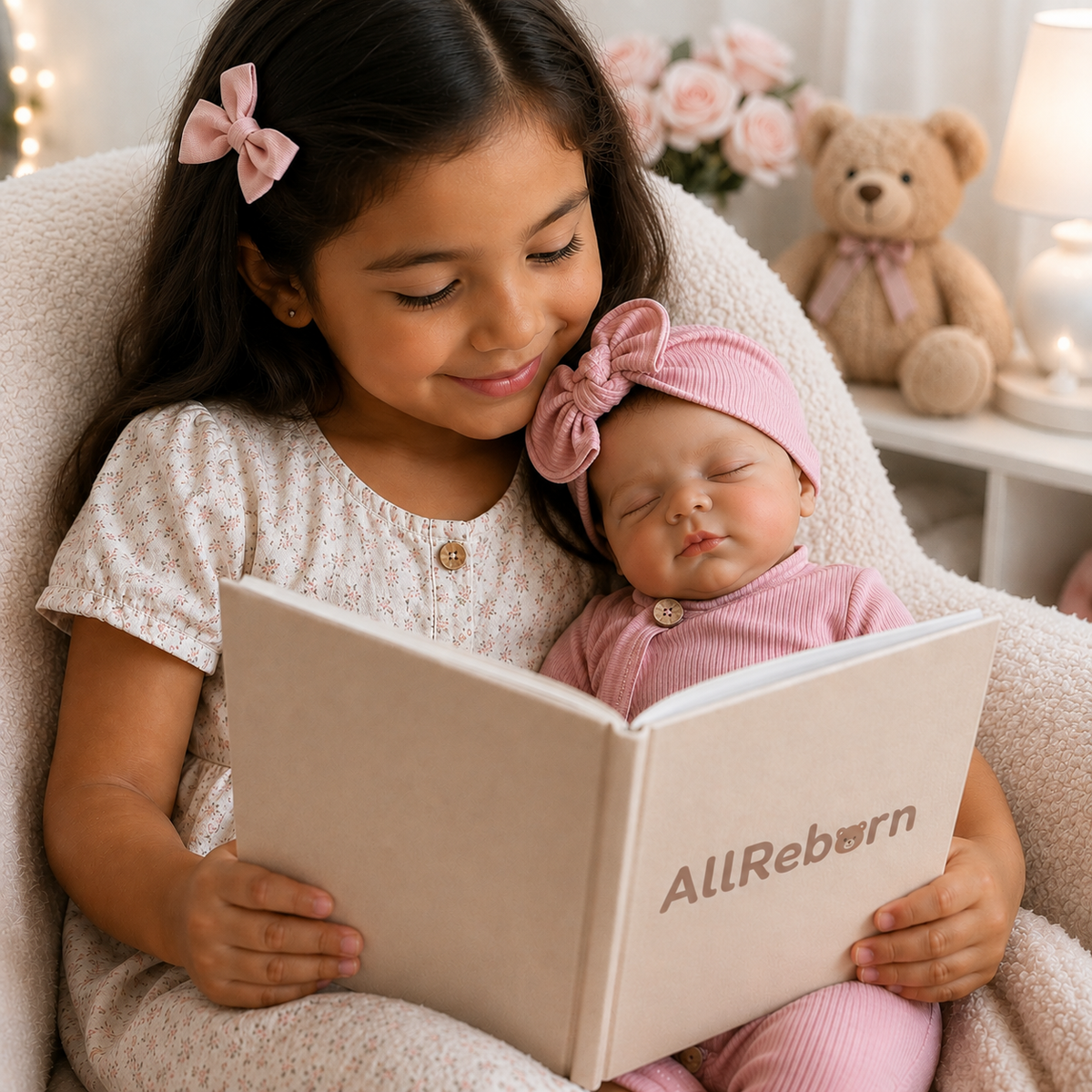 Bébé Reborn Fille 49 cm Réaliste - Corps en Tissu, Membres en Vinyle - Emy