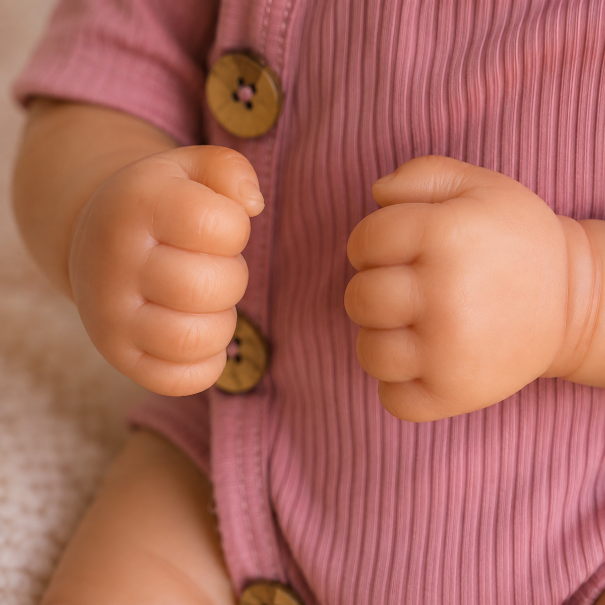 Bébé Reborn Fille 49 cm Réaliste - Corps en Tissu, Membres en Vinyle - Emy
