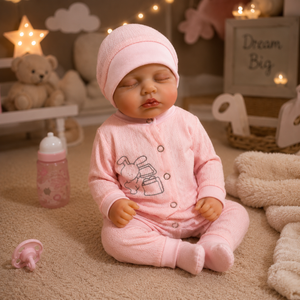 Bébé Reborn Fille 44-50 cm Réaliste en Vinyle – Eva