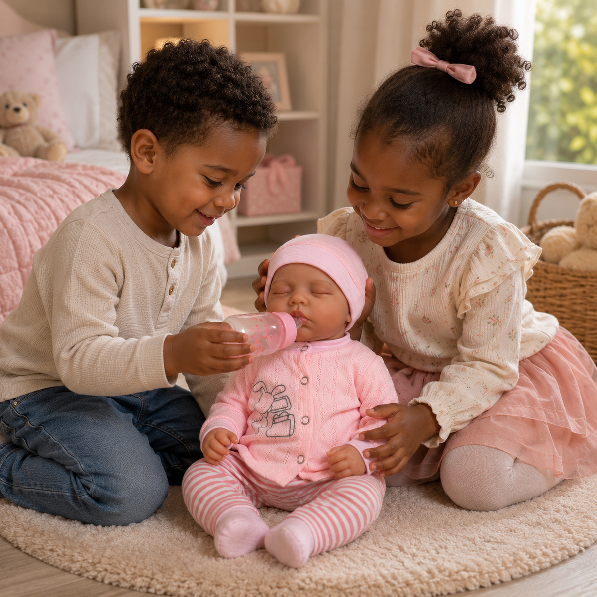 Bébé Reborn Fille 44-50 cm Réaliste en Vinyle – Eva