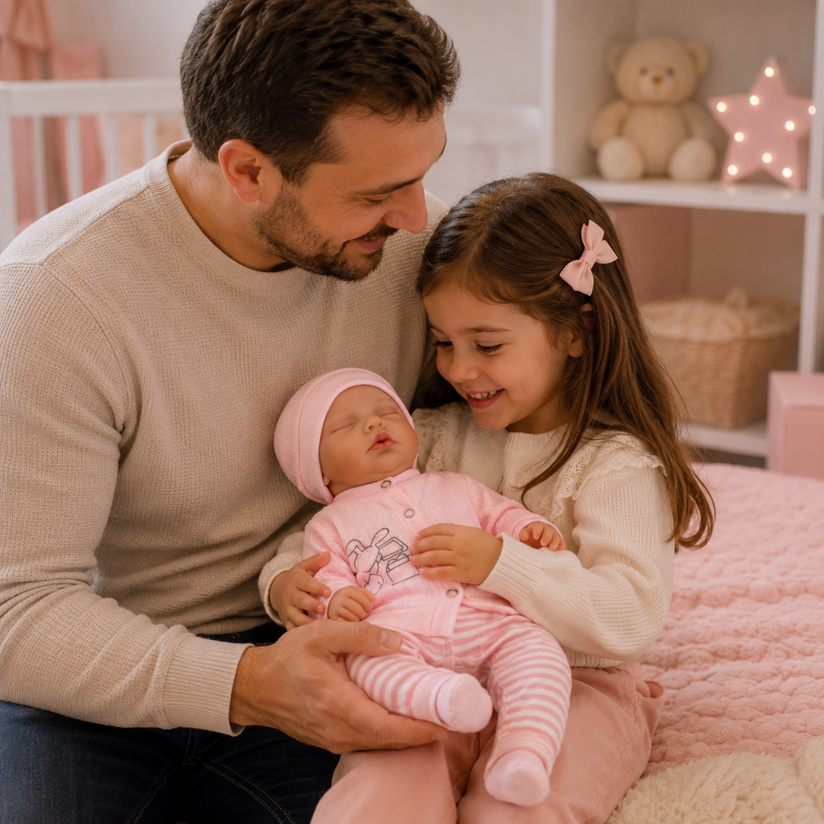 Bébé Reborn Fille 44-50 cm Réaliste en Vinyle – Eva