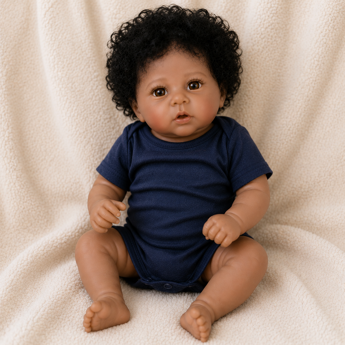 Bébé Reborn Fille 45-50 cm Réaliste en Vinyle – Leila
