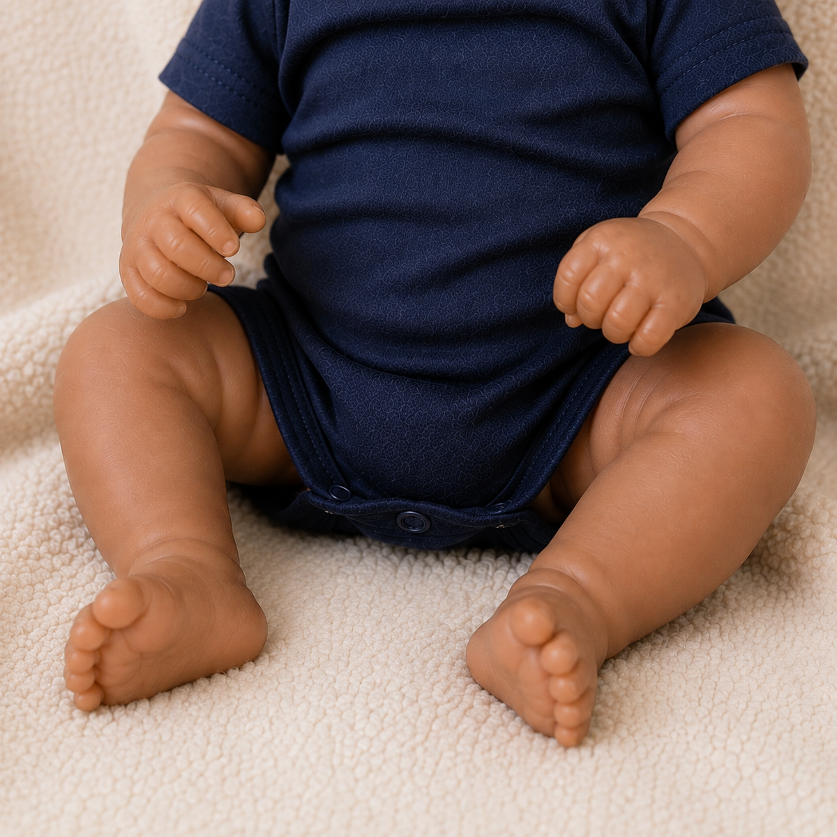 Bébé Reborn Fille 45-50 cm - Corps en Tissu, Membres en Vinyle - Leila