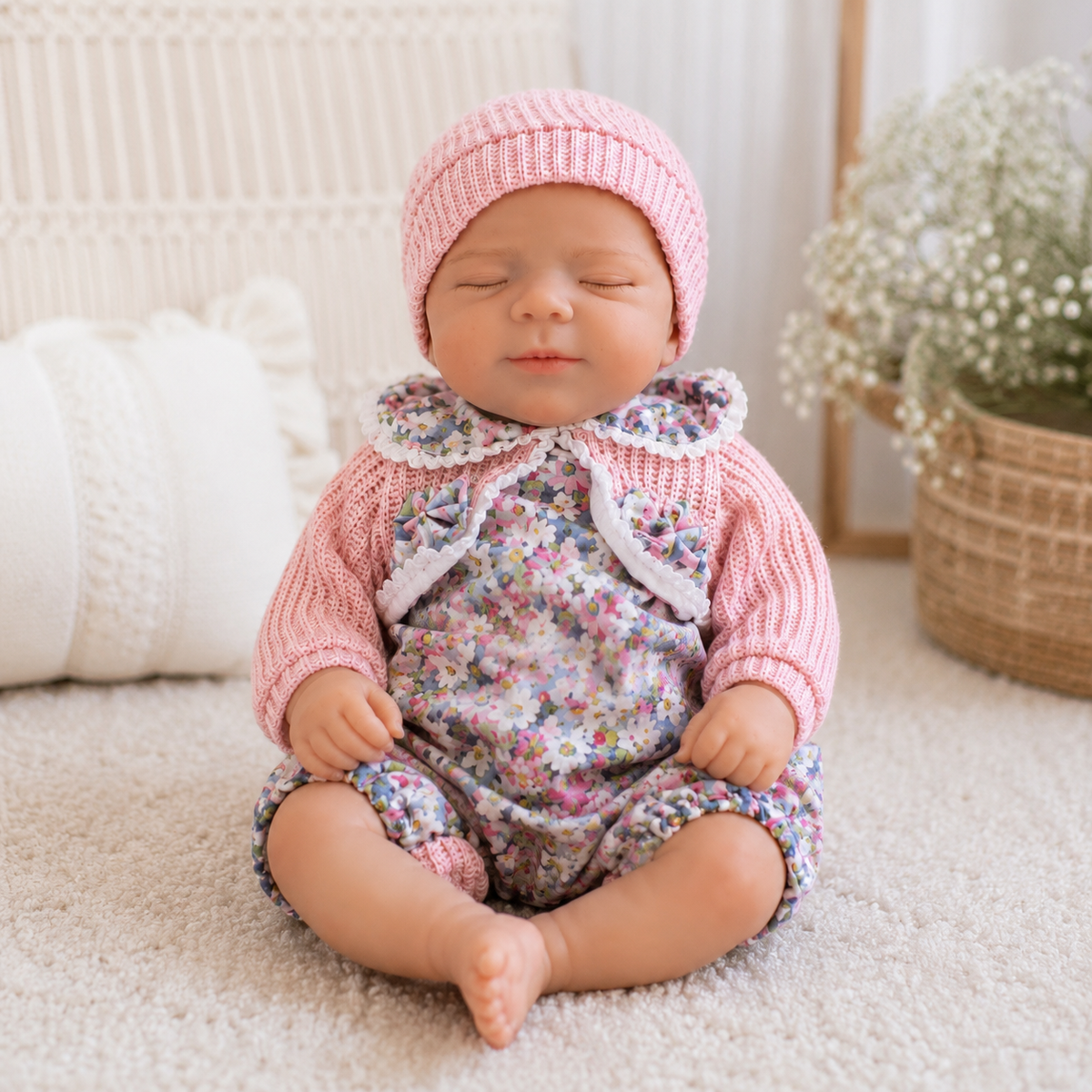Bébé Reborn Fille 33 cm Réaliste - Corps en Tissu, Membres en Vinyle - Lina