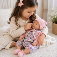 Bébé Reborn Fille 33 cm Réaliste - Corps en Tissu, Membres en Vinyle - Lina