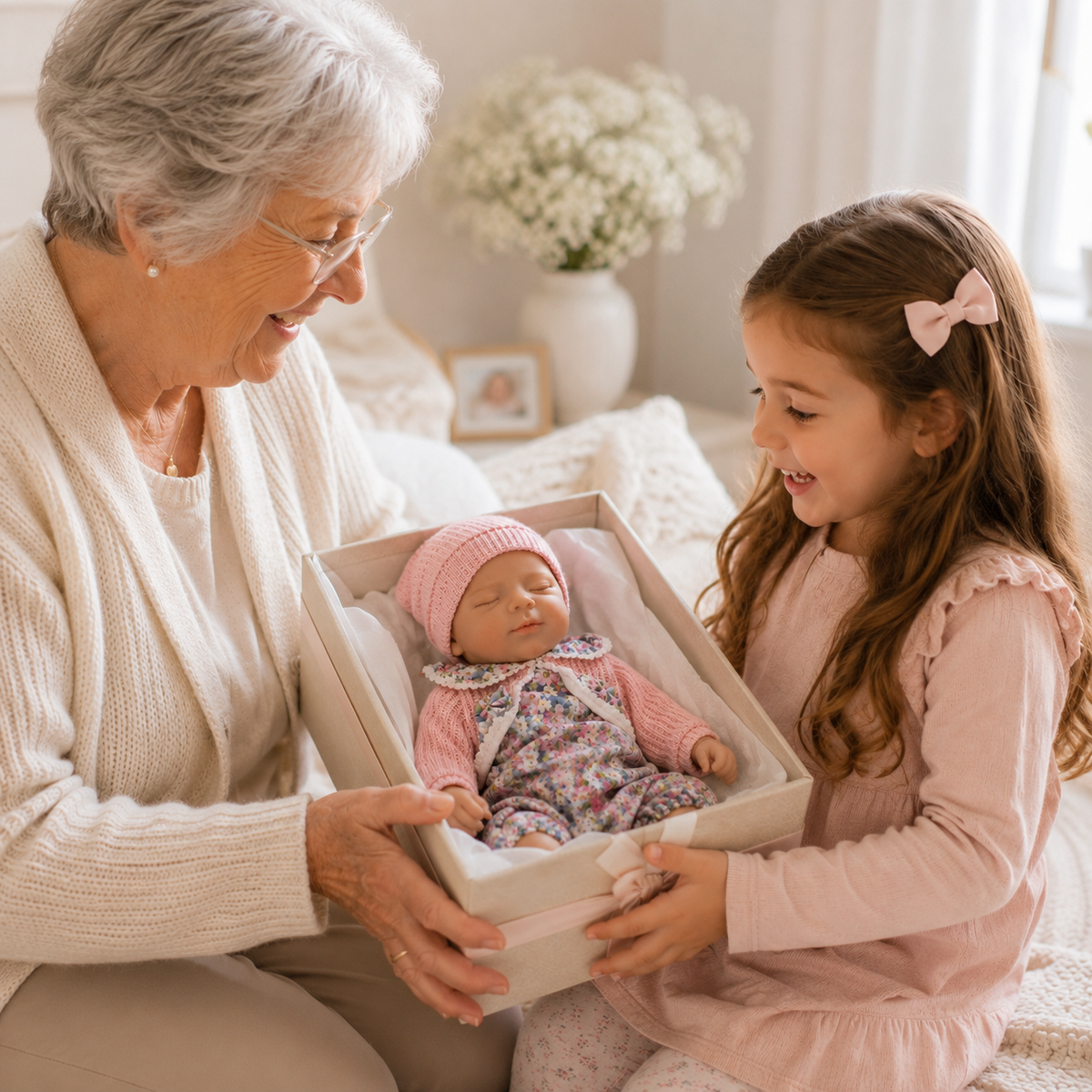 Bébé Reborn Fille 33 cm Réaliste - Corps en Tissu, Membres en Vinyle - Lina