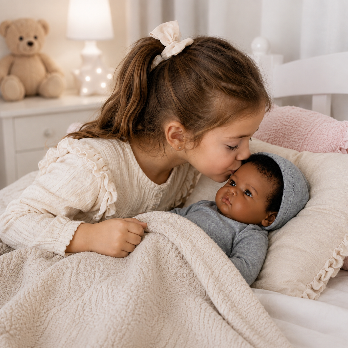 Bébé Reborn Garçon 50 cm - Corps en Tissu, Membres en Vinyle - Naël