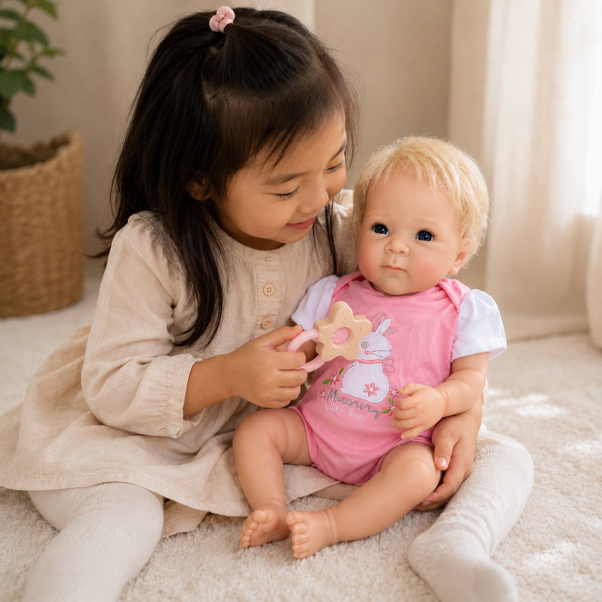 Bébé Reborn Fille 45 cm Réaliste en Vinyle - Zoé