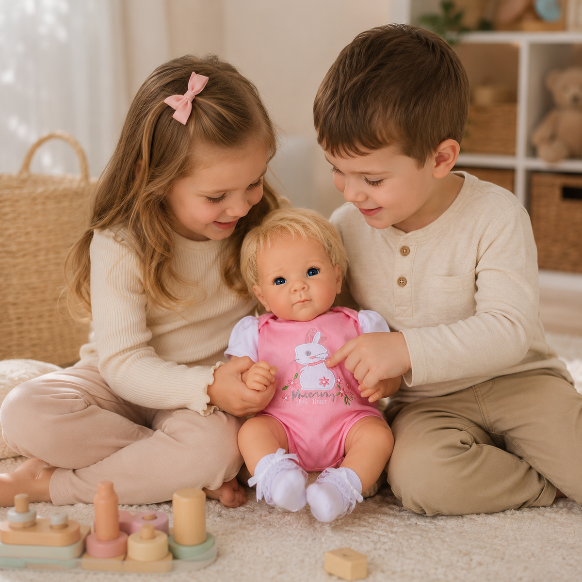 Bébé Reborn Fille 45 cm Réaliste en Vinyle - Zoé