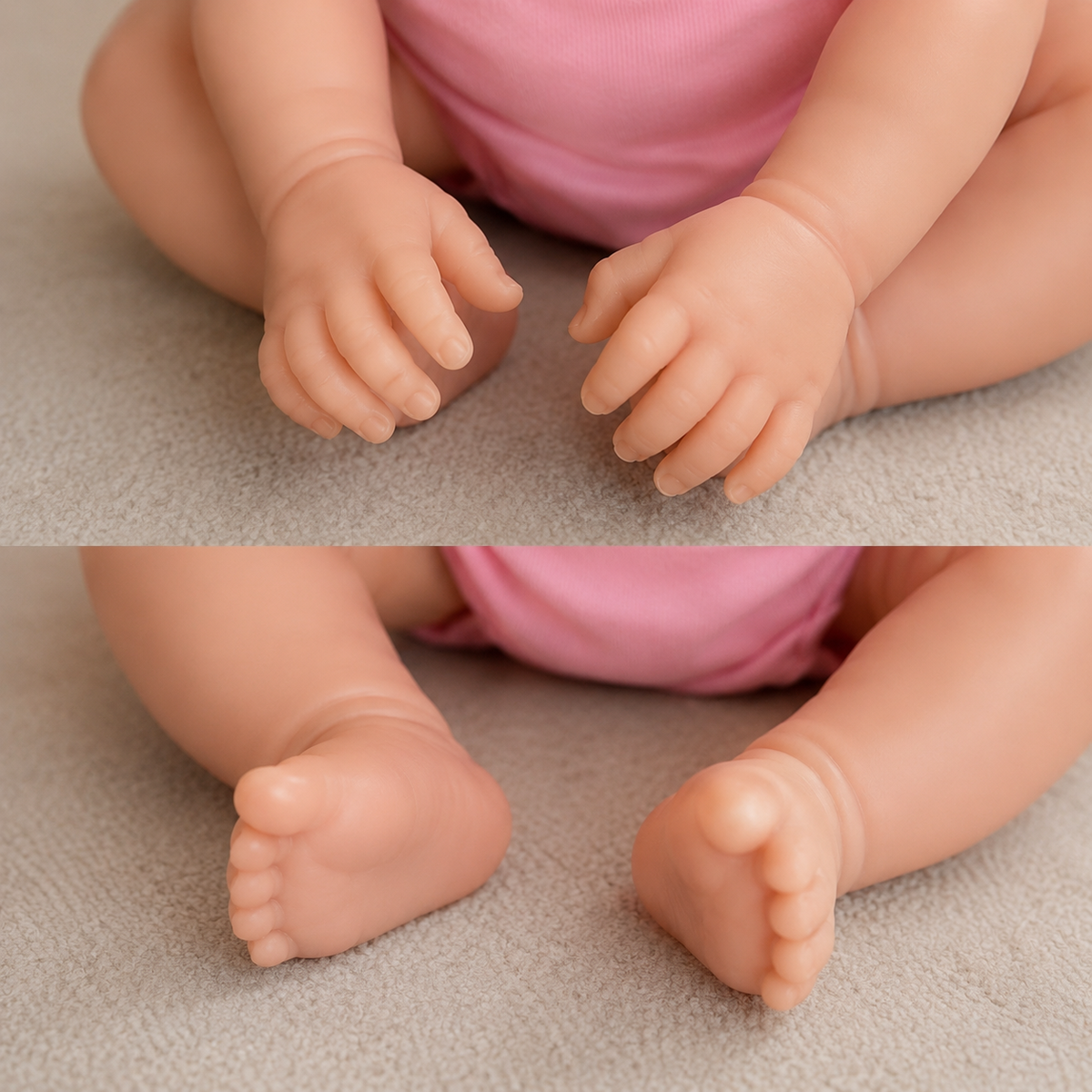 Bébé Reborn Fille 45 cm Réaliste - Corps en Tissu, Membres en Vinyle - Zoé