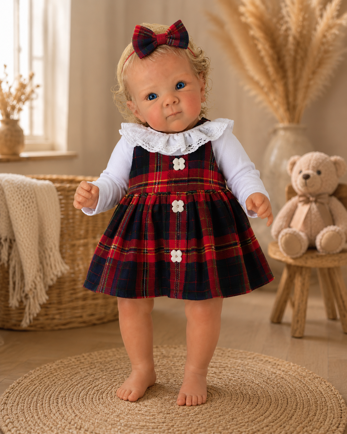 bebe_reborn_fille_tenue_robe_rouge_ecossaise