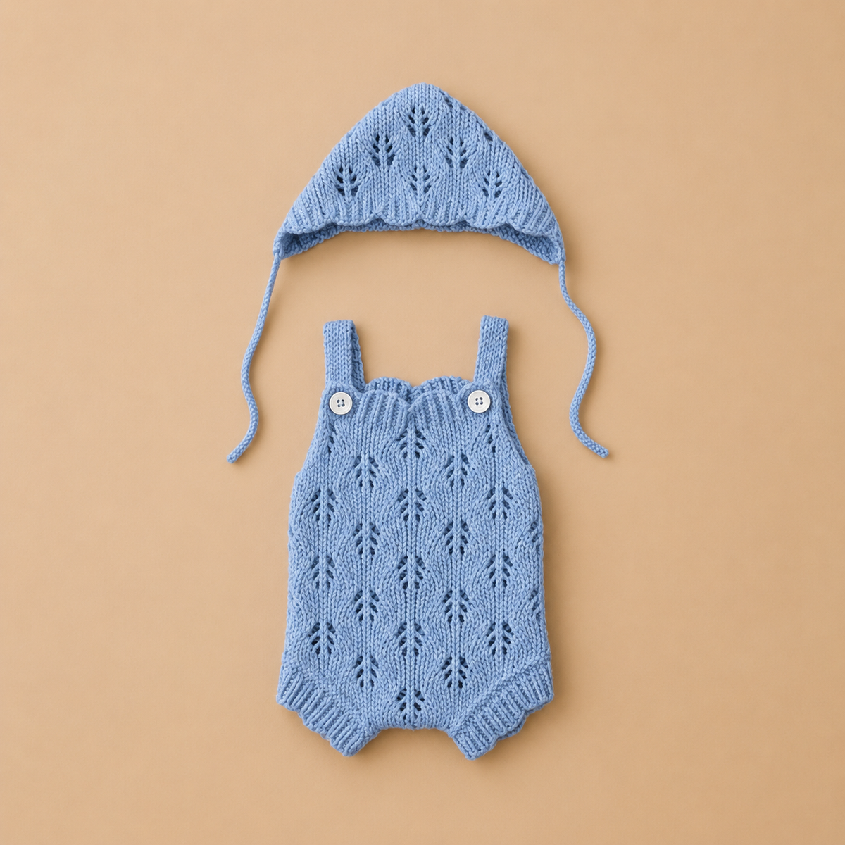 Tenue Bébé Reborn 25 à 33 cm en Maille avec Bonnet