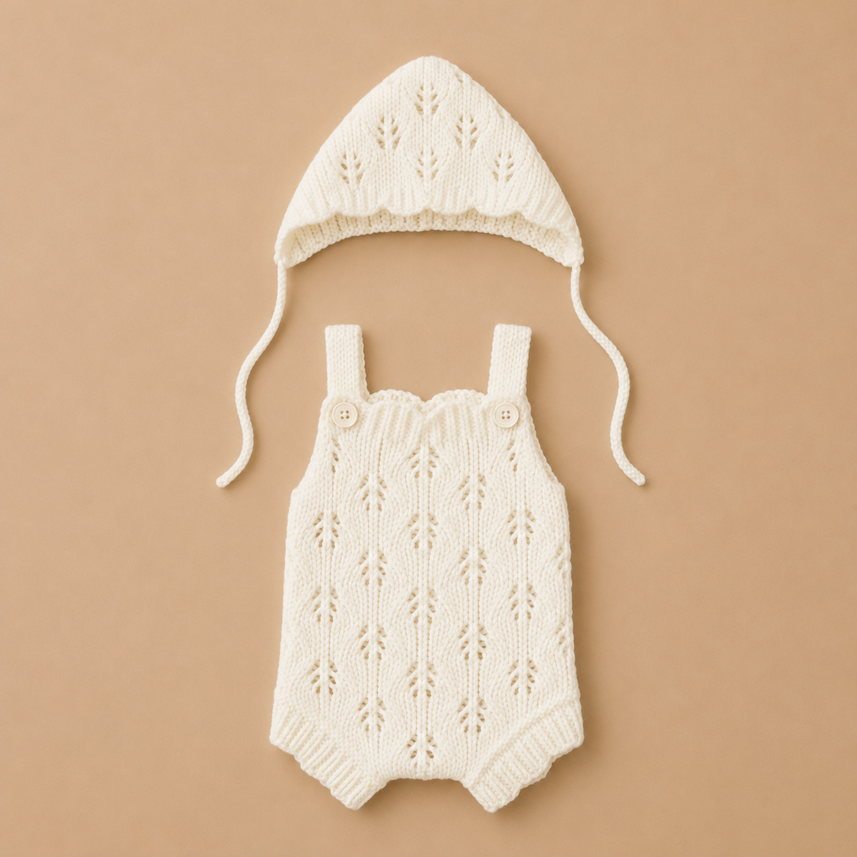 Tenue Bébé Reborn 25 à 33 cm en Maille avec Bonnet