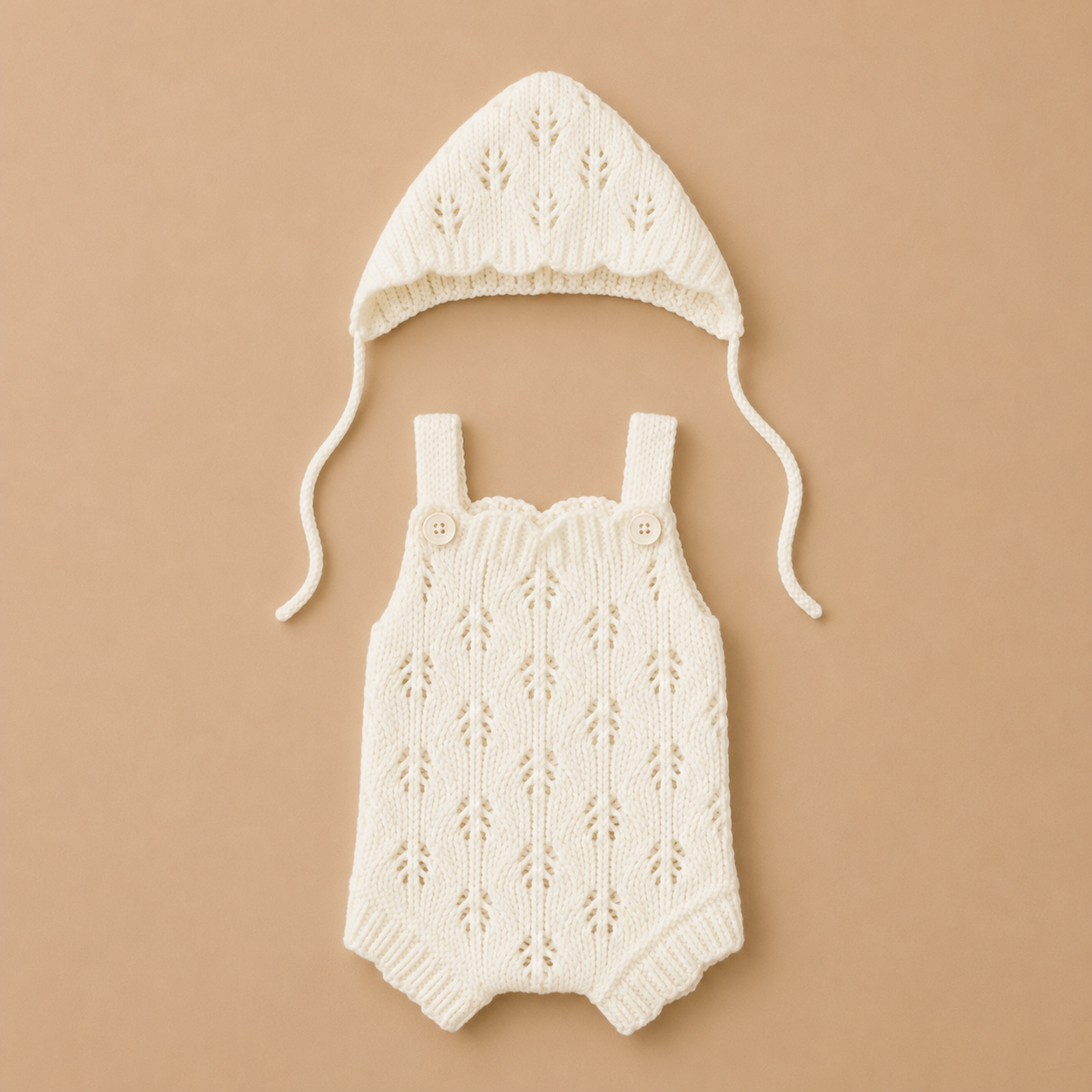 Tenue Bébé Reborn 25 à 33 cm en Maille avec Bonnet