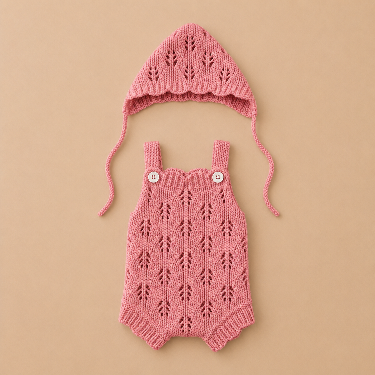 Tenue Bébé Reborn 25 à 33 cm en Maille avec Bonnet