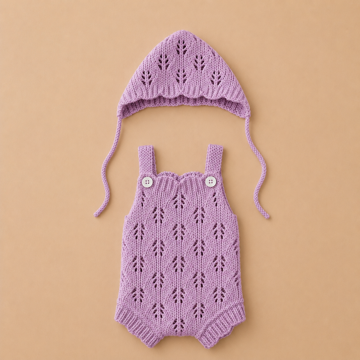 Tenue Bébé Reborn 25 à 33 cm en Maille avec Bonnet