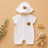 Tenue Bébé Reborn 45 à 50 cm – Ensemble Mousseline Petit Ourson